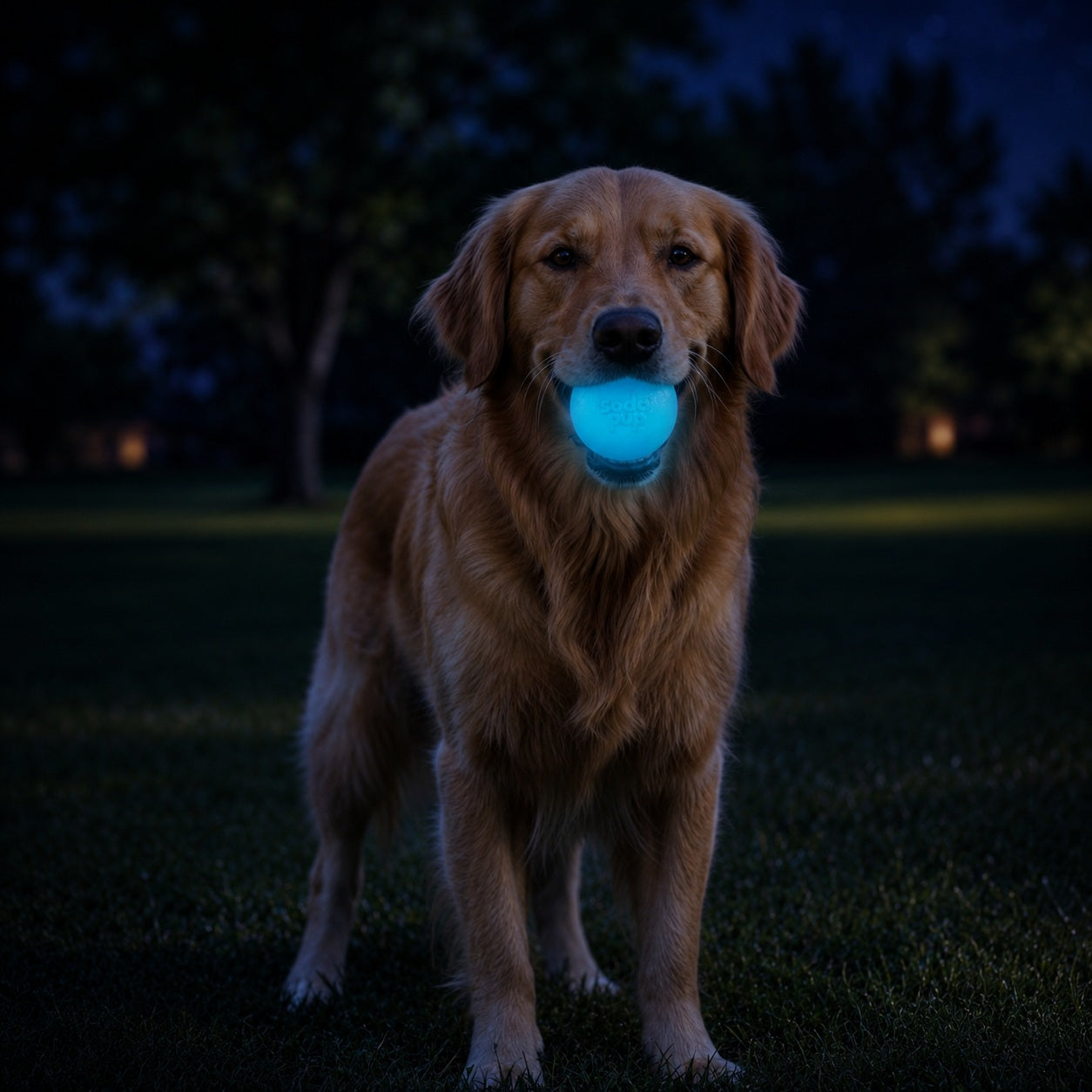 Strobe Ball Light Up Dog Toy Durable Floating Chew Ball Made - detail view