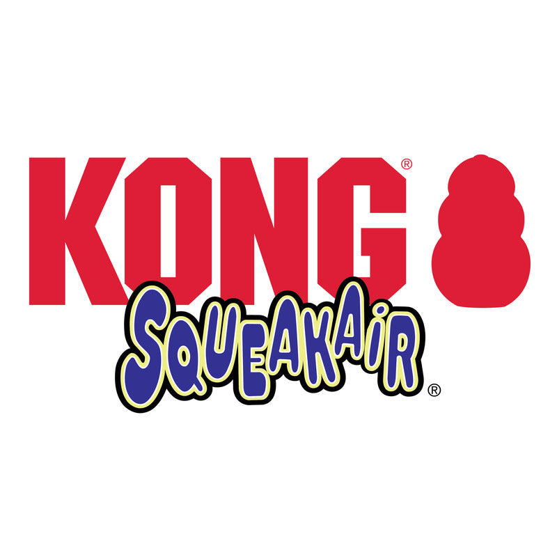 KONG SqueakAir Tennis Balls Fetch Dog Toy Durable Play - close up view