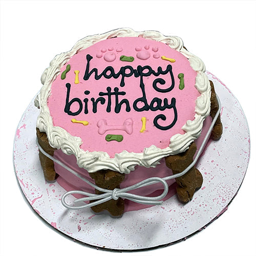 Dog Birthday Cake: Pink Cake Shelf Stable for Dog Gifts - premium dog treat from Purrfect Pet Kingdom