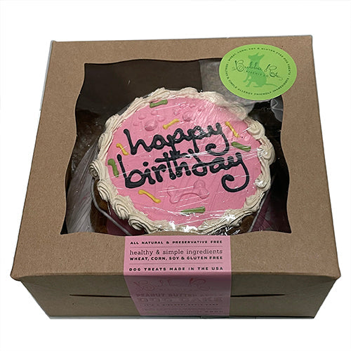 Dog Birthday Cake: Pink Cake Shelf Stable for Dog Gifts - premium dog treat from Purrfect Pet Kingdom