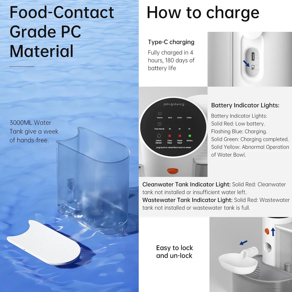 Cat Water Fountain Wireless Drinking Fountain main product image for dogs and cats