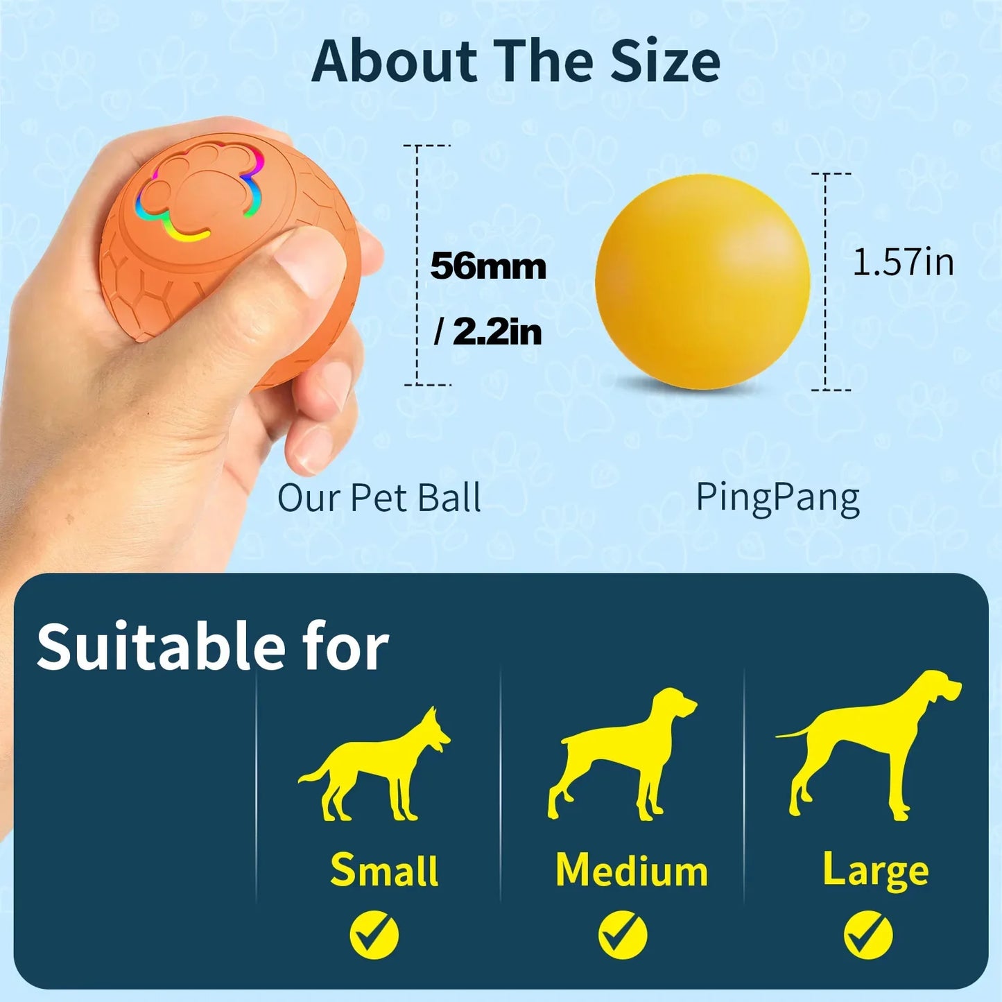 Smart Dog Toy Ball Electronic Interactive Pet Toy Ball USB Automatic Bouncing Rolling Toy Ball With RGB Lights Puppy Cat Prod