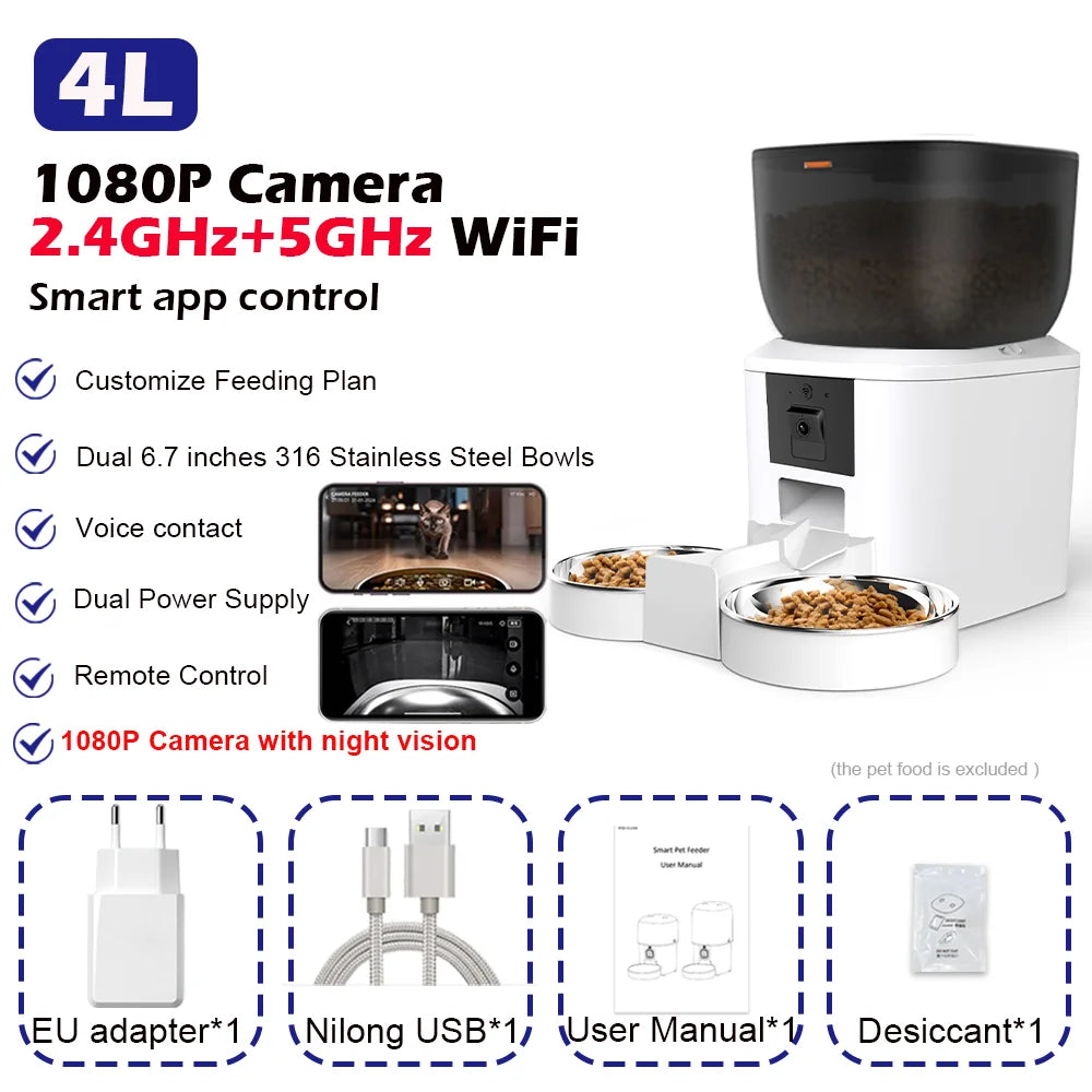 Cat Food Furpipi 8L Smart Automatic Feeders with 1080P HD main product image for dogs and cats