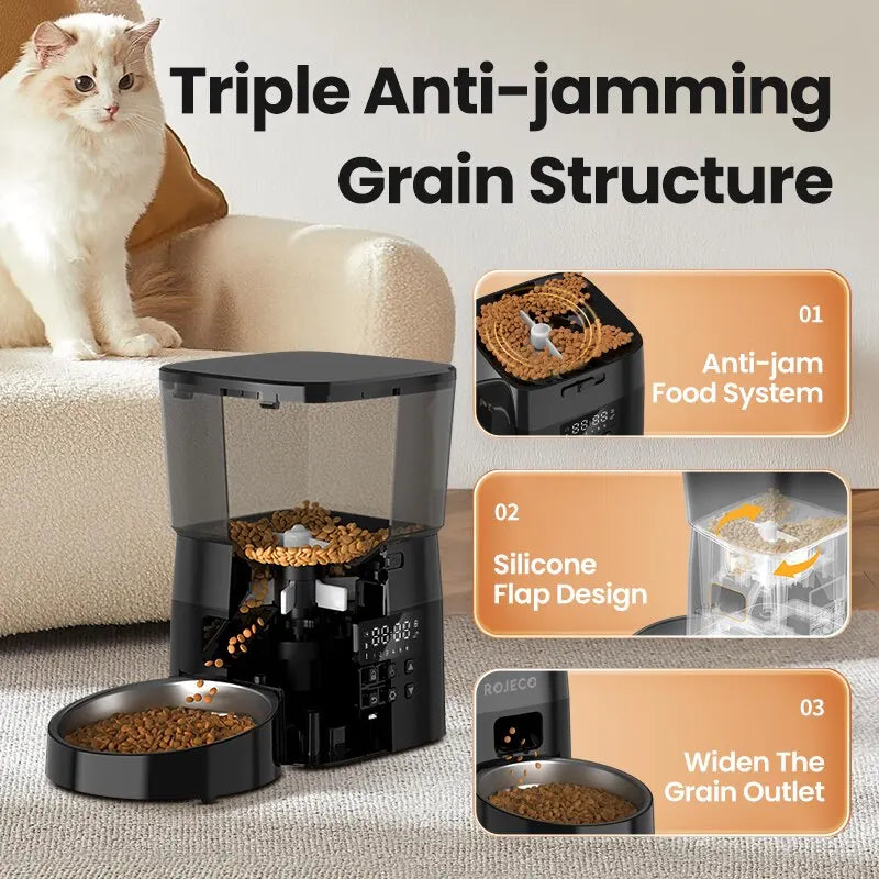 Cat Food Automatic Feeder Button Version Auto Food main product image for dogs and cats