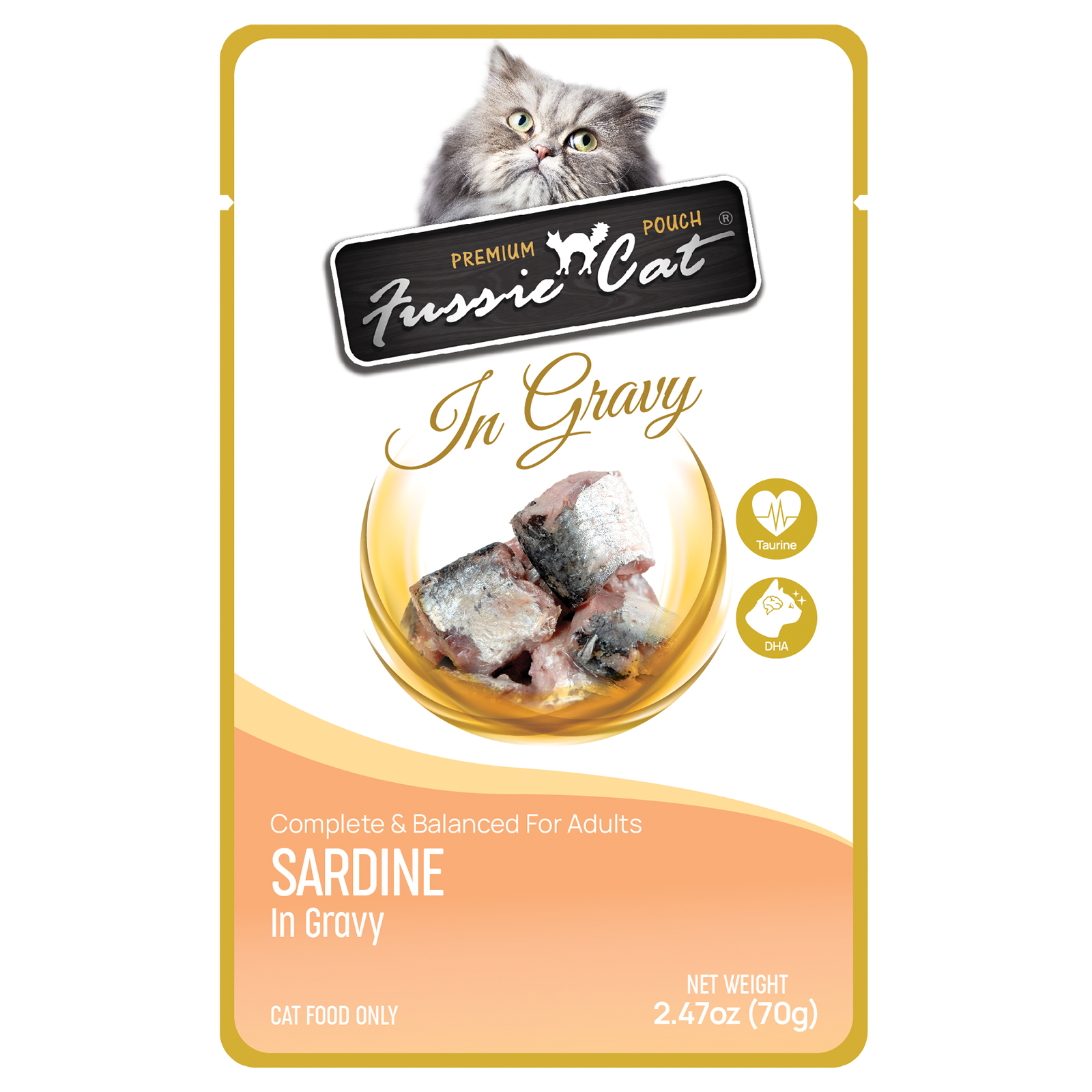 Fussie Cat Pouch Sardine In Gravy 2 47Oz Wet Cat Food - main product image