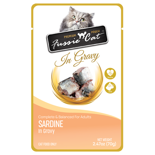Fussie Cat Pouch Sardine In Gravy 2 47Oz Wet Cat Food - main product image