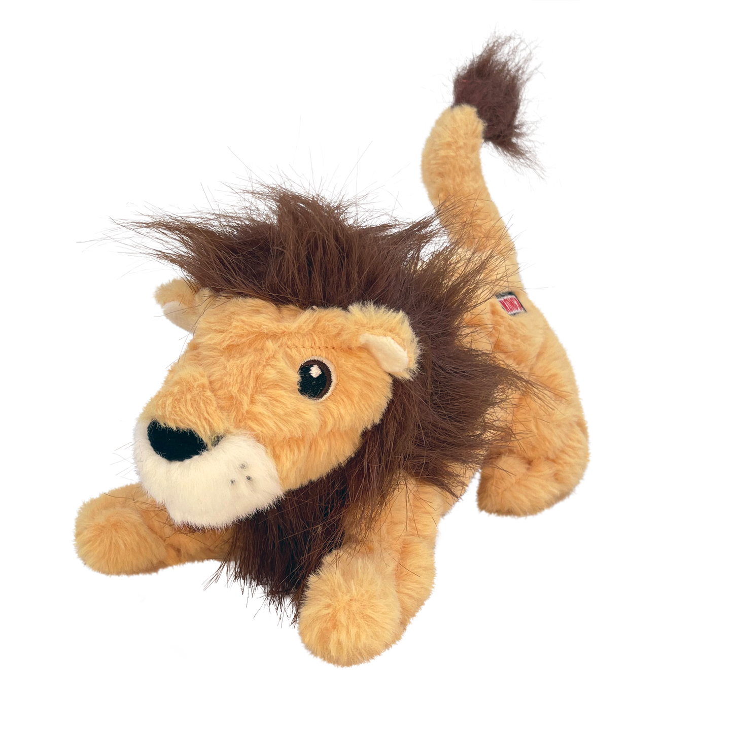 KONG Scampers Lion Medium Plush Dog Toy Durable Play - close up view