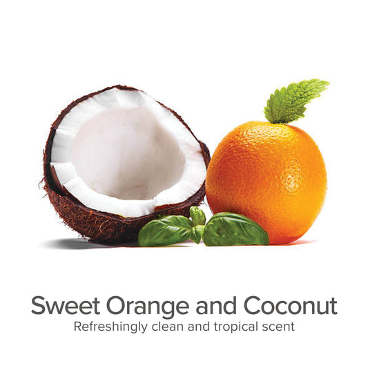 3-in-1 Shed Control Shampoo with Conditioner (Sweet Orange & Coconut) - detail view | Pet Grooming Supplies at Purrfect Pet