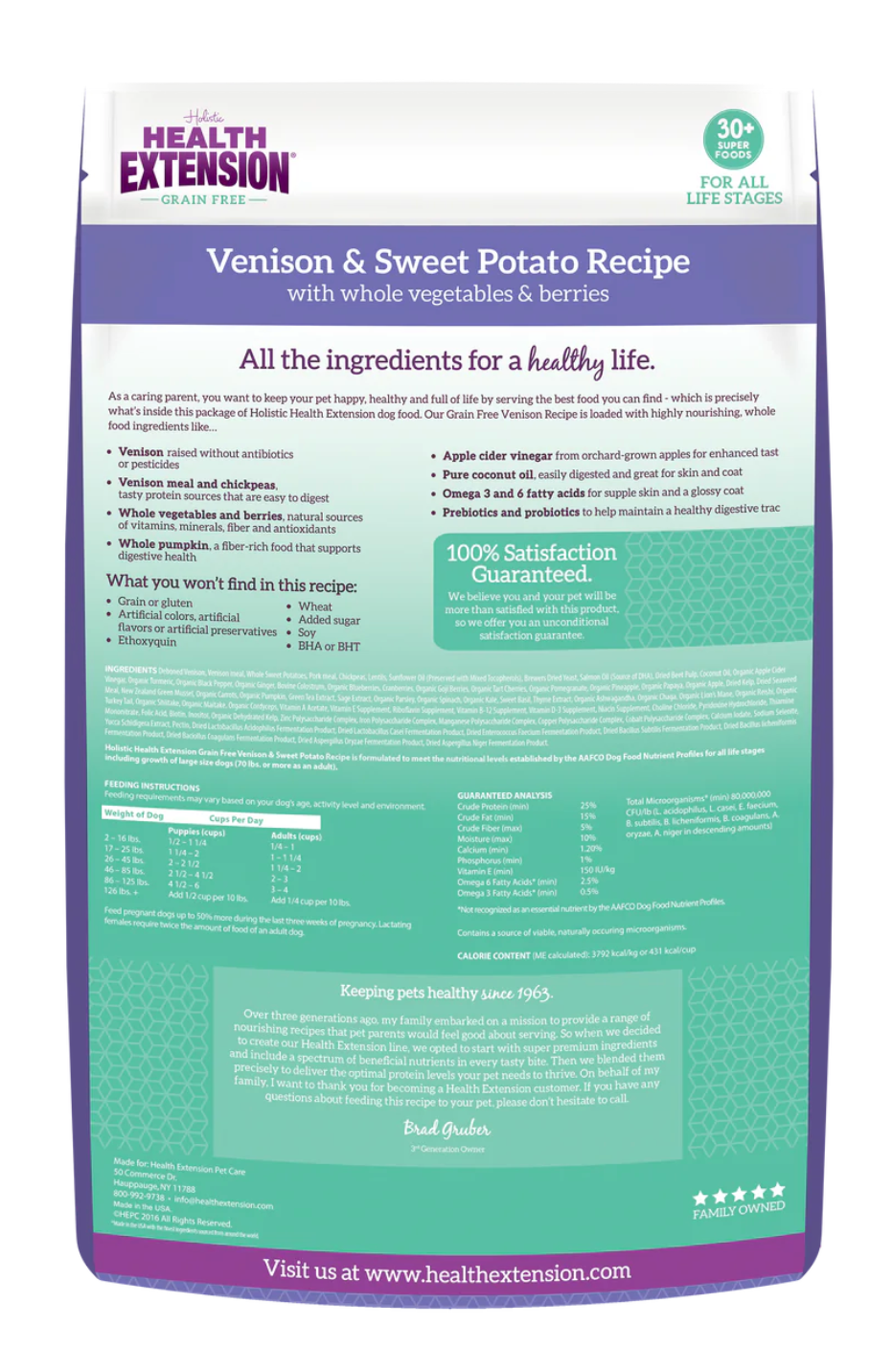 Health Extension All Life Stages Grain Free Venison And Dog - detail view