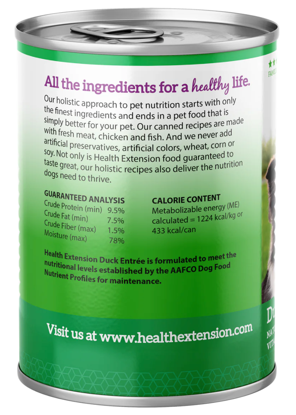 Health Extension All Life Stages Grain Free Duck Entree Wet - lifestyle view