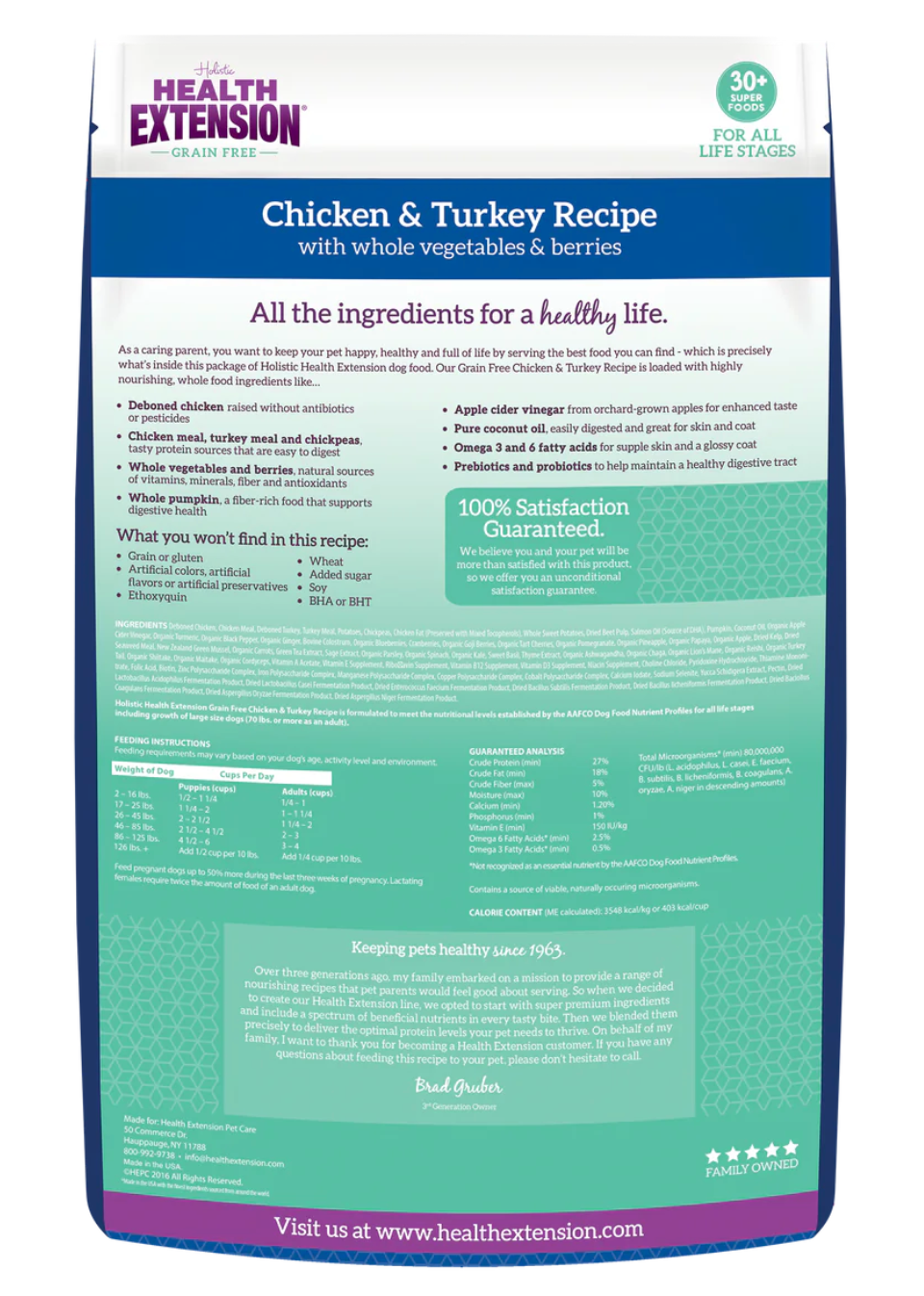 Health Extension All Life Stages Chicken and Turkey Dog Food - detail view