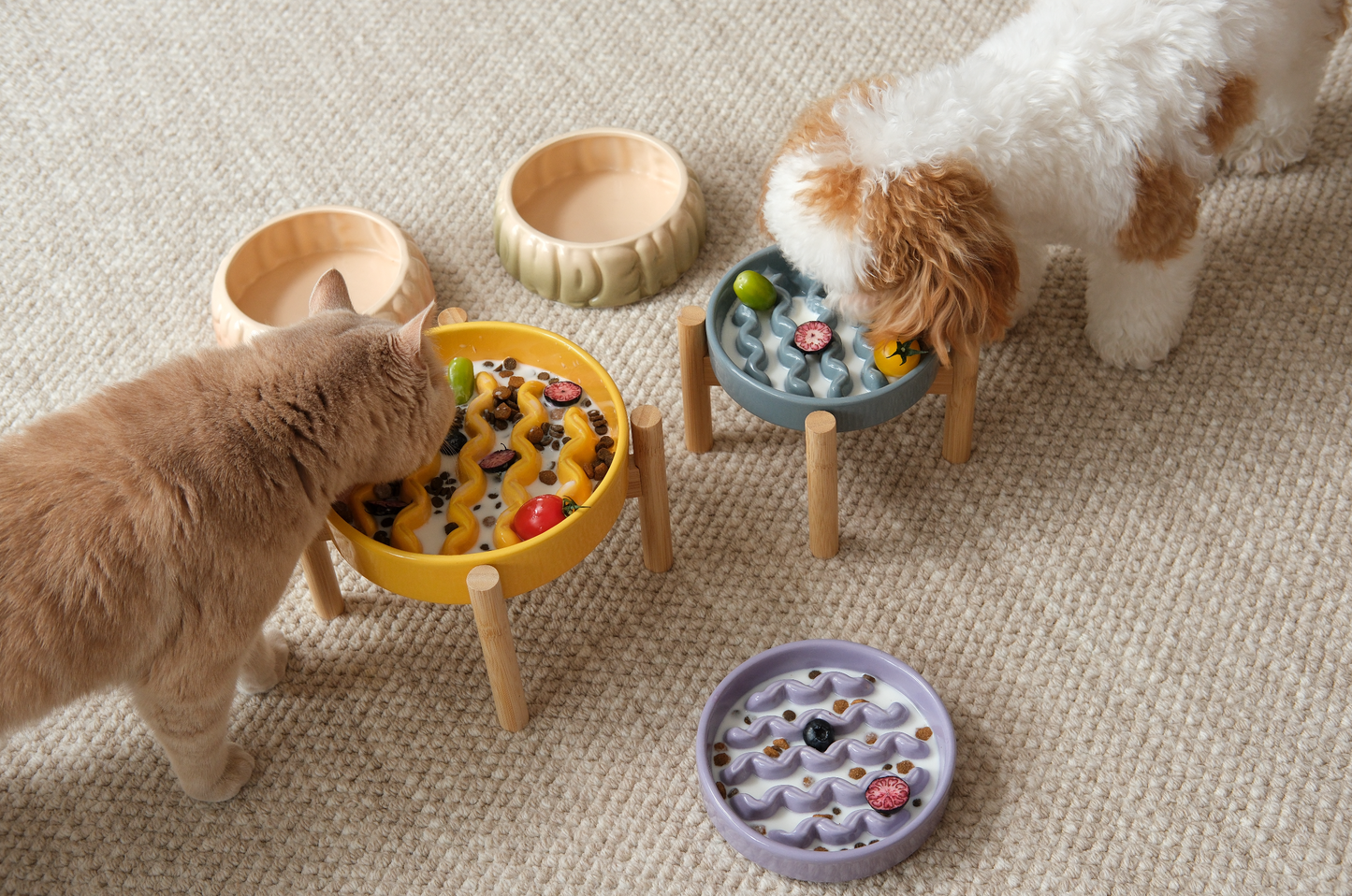 Pet Feeders & Bowls Adjustable Yellow Premium Pet Supply - gallery image 11