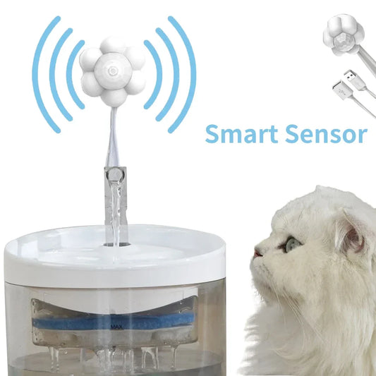 Cat Water Fountain Automatic Drinking Fountain Motion Sensor Filter main product image for dogs and cats