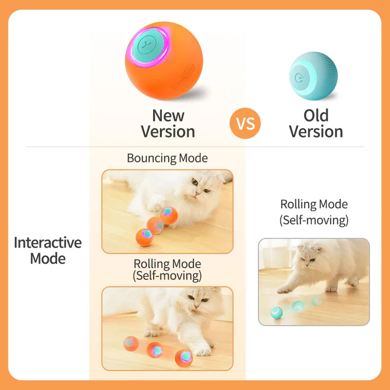 Cat Toys Smart Interactive Cat Bouncing Ball Automatic Rolling Ball Training Self-moving Electric Toy Dog Pet Accessories - c