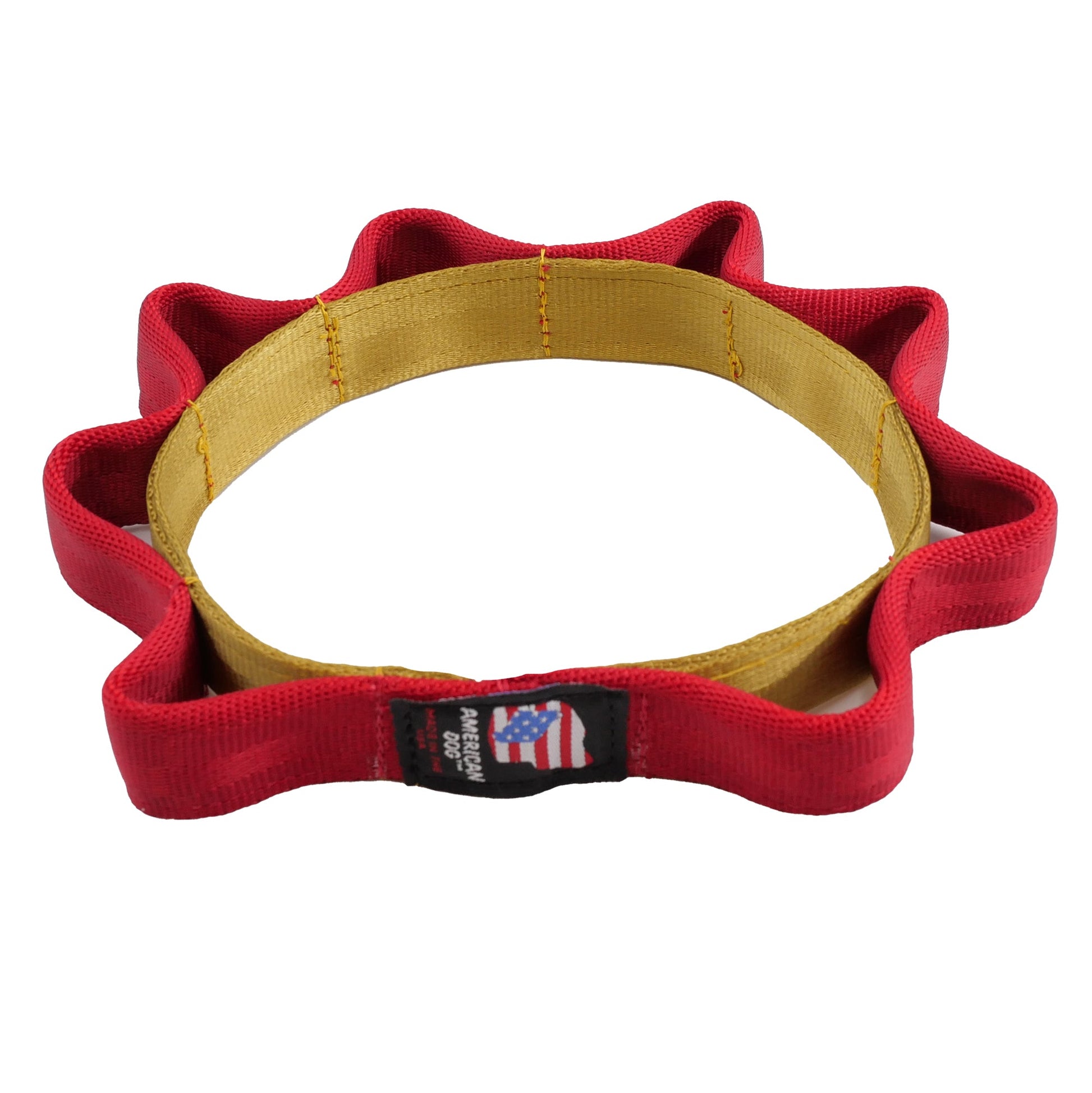 Dog Toy Seatbelt 2 Tone Sprocket Tug Flyer Interactive Plush - gallery image 5
