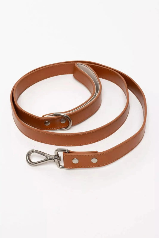 Sierra Sunrise Vegan Leather Dog Leash Adjustable Dog Gear - detail view