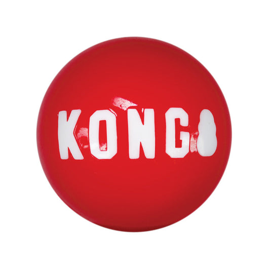 KONG Signature Balls 2 Pack Fetch Dog Toy Durable Play - main product image