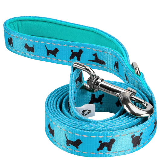 Dog Leash EcoBark Sky Blue Leash- Padded Comfort Grip Padded - main product image for dog leash