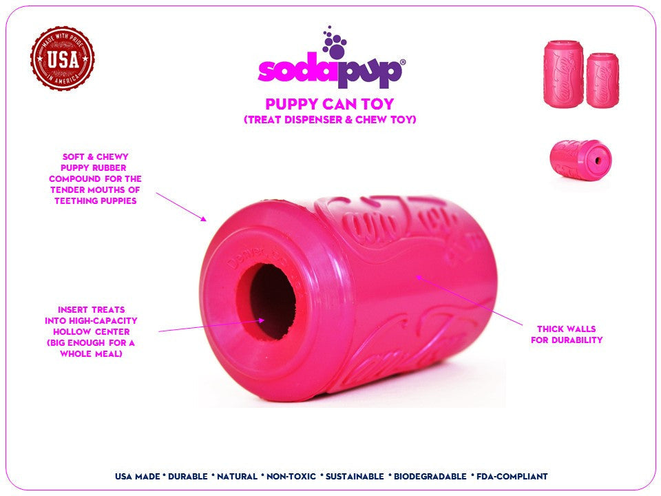 Puppy Can Toy Rubber Chew Toy For Teething Puppies Treat USA - gallery image 8