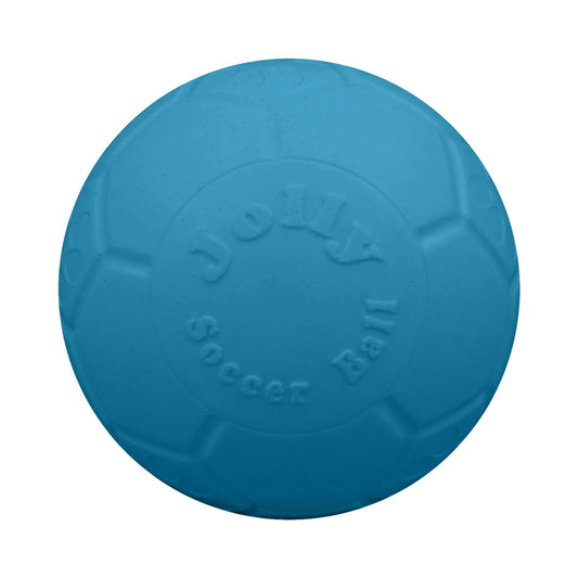 Jolly Pets Soccer Ball Blue Interactive Dog Toy Durable Play - main product image