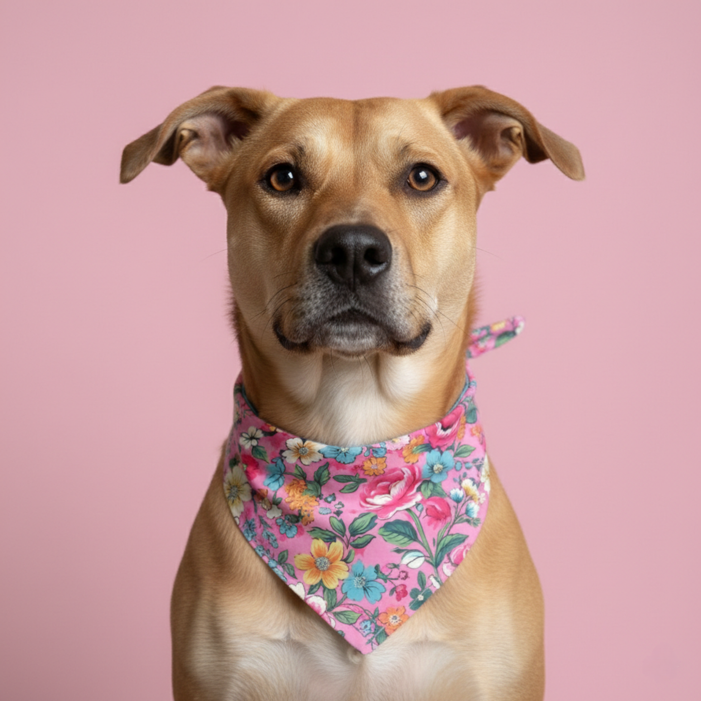 Spring Flower Dog Bandana - detail view
