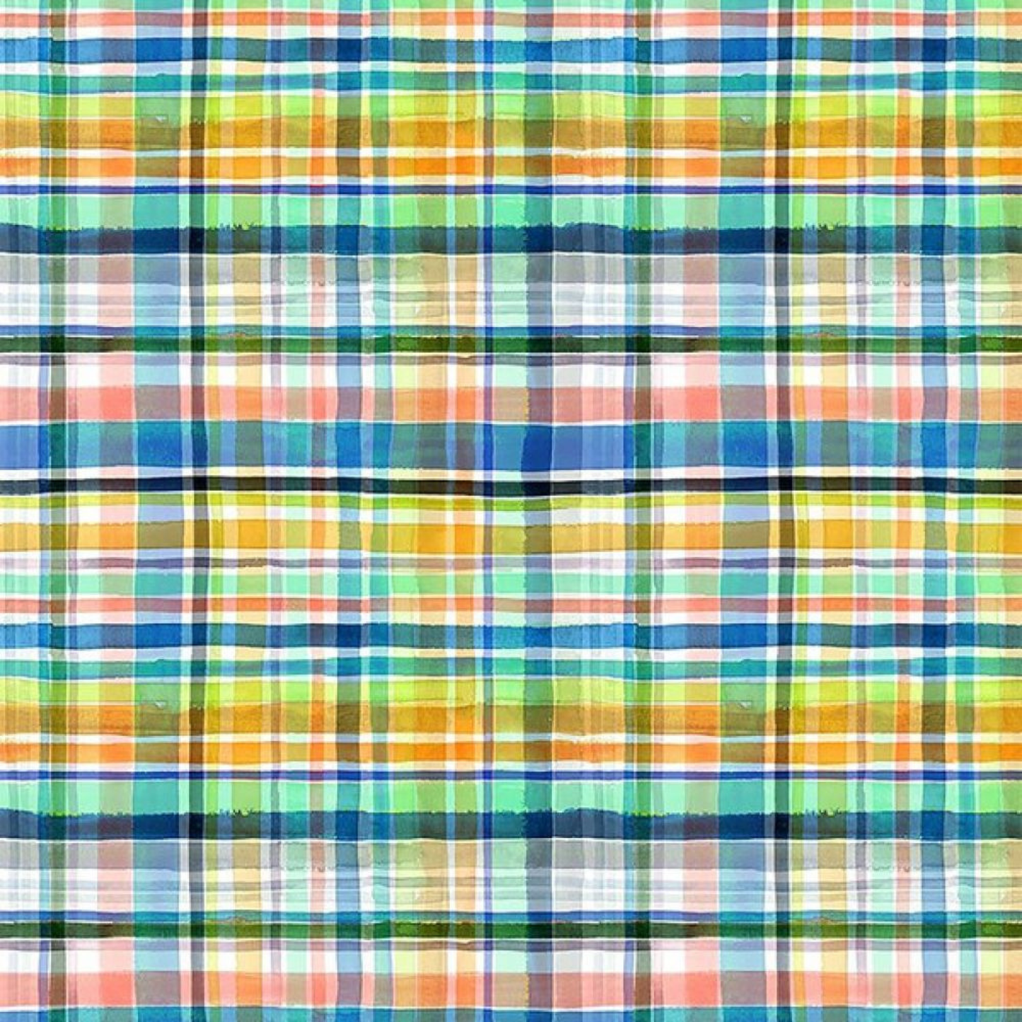Spring Plaid Dog Bandana - lifestyle view