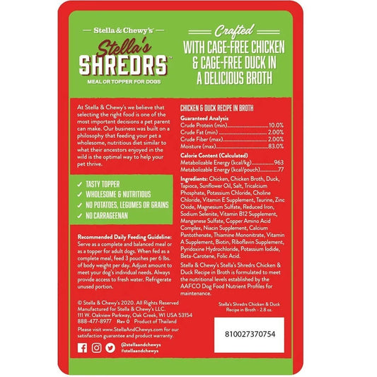 Stella & Chewy's Chicken & Duck Shredrs Dog Food (2.8oz) - detail view