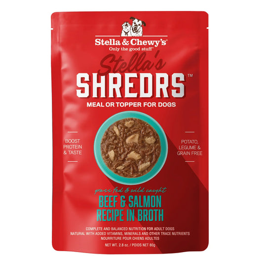 Stella Chewys Dog Shredrs Beef Salmon 2 8Oz Wet Dog Food - main product image