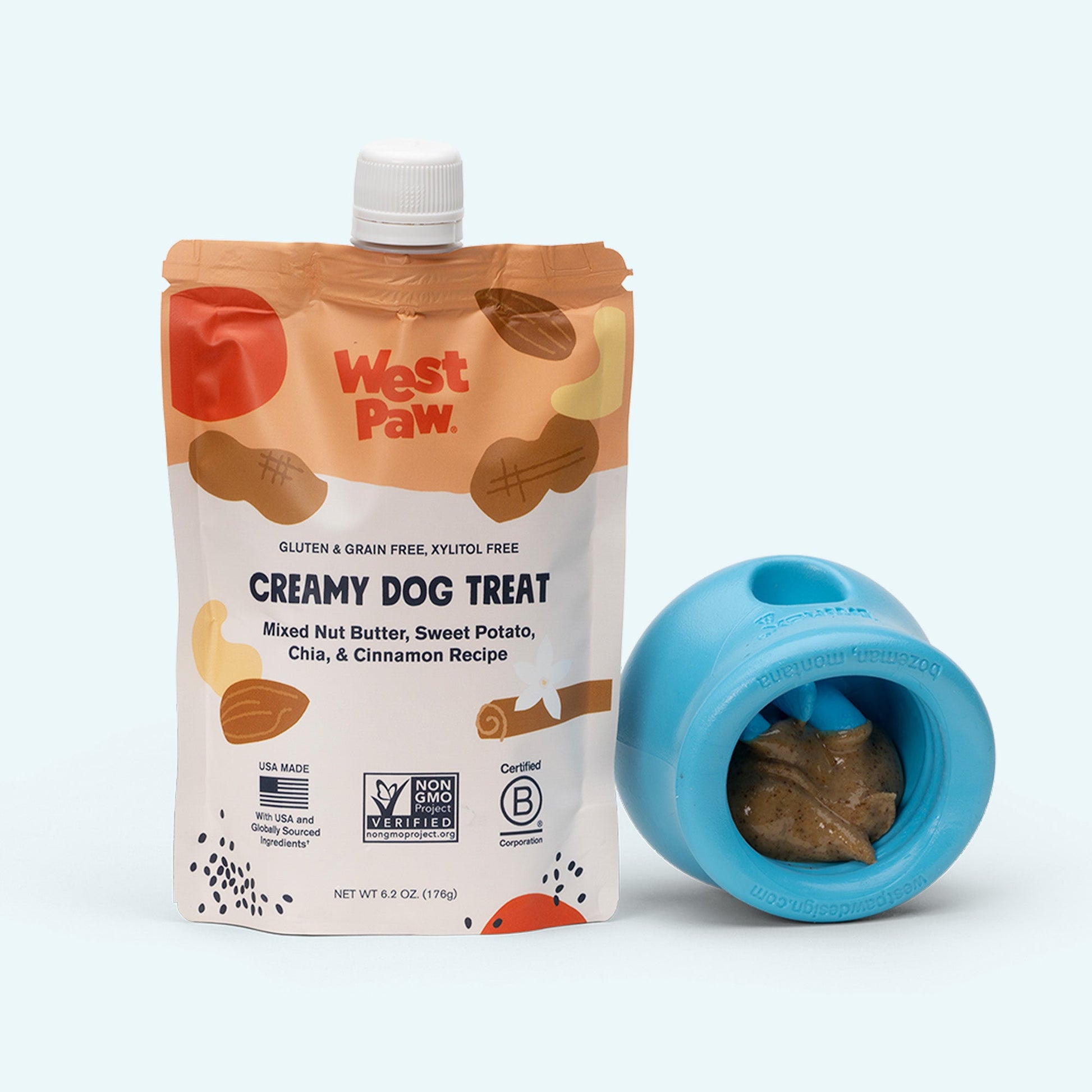 Dry Dog Food Nut Butter Sweet Potato Chia Meal Topper - close up view