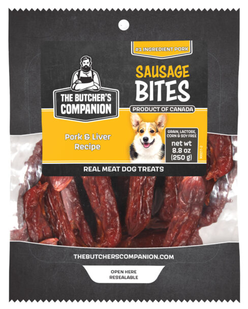 Butcher's Companion Dog Sausage Bites Pork & Liver (6.17oz) - main product image