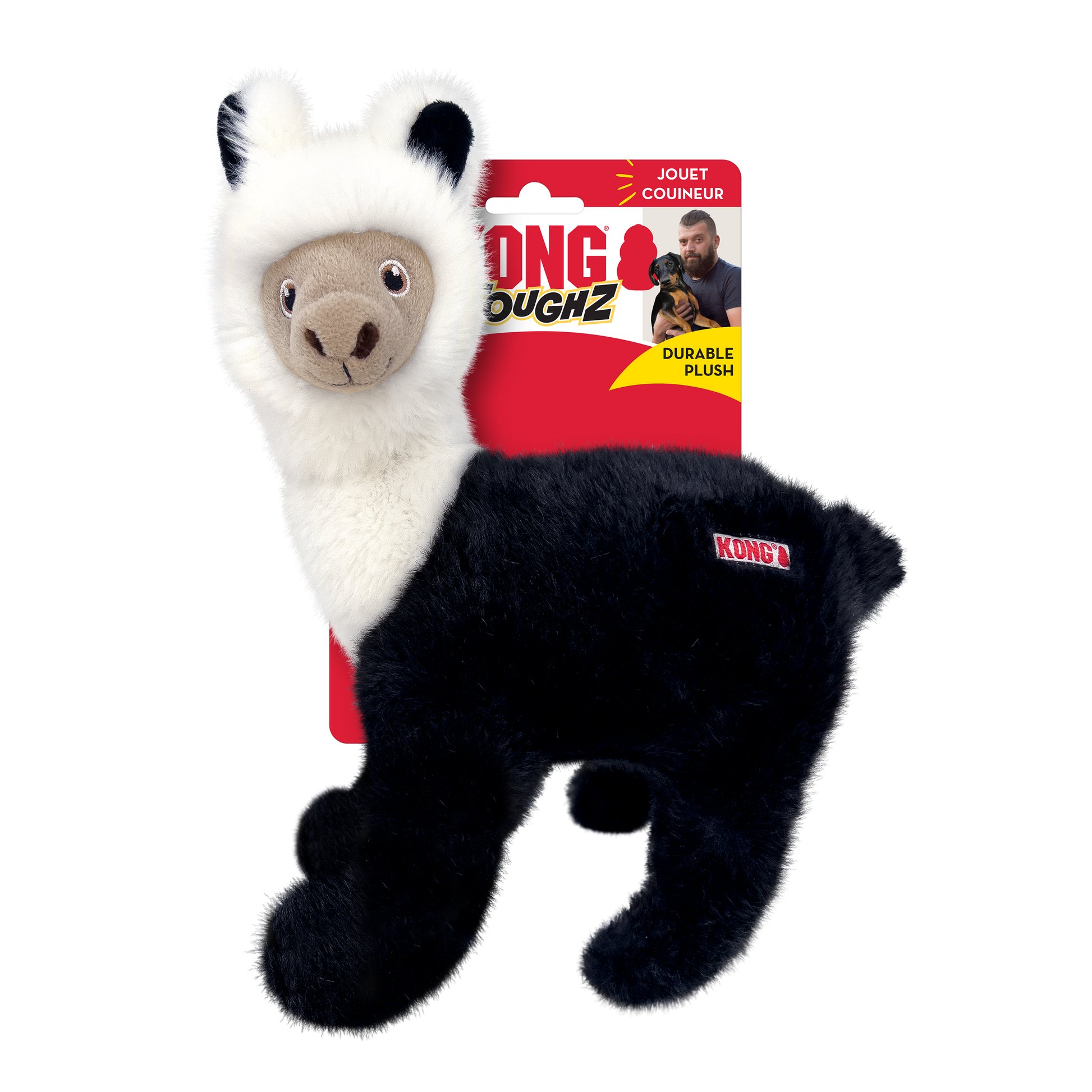 KONG Toughz Llama Interactive Dog Toy Durable Play - main product image