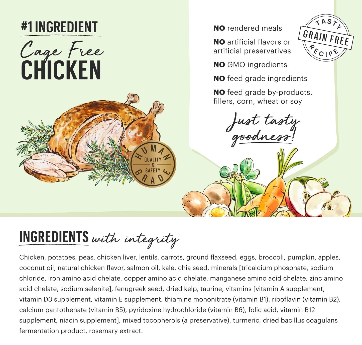 The Honest Kitchen Grain Free Chicken Clusters Dry Dog Food - detail view