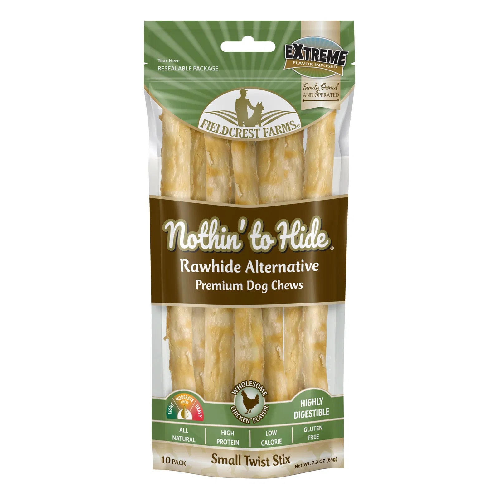 Nothin' to Hide Chicken Small Twist Stix (10ct) (2.3oz) - main product image