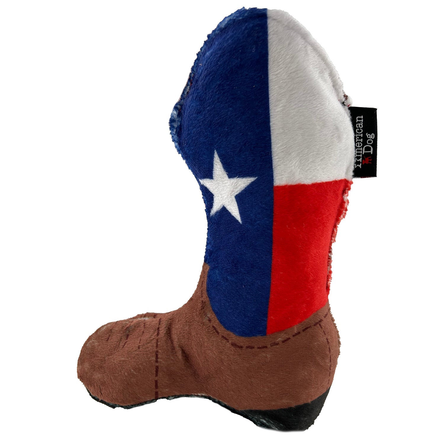 Dog Toy Texas Flag Cowboy Boot Interactive Plush Chew Play - main product image