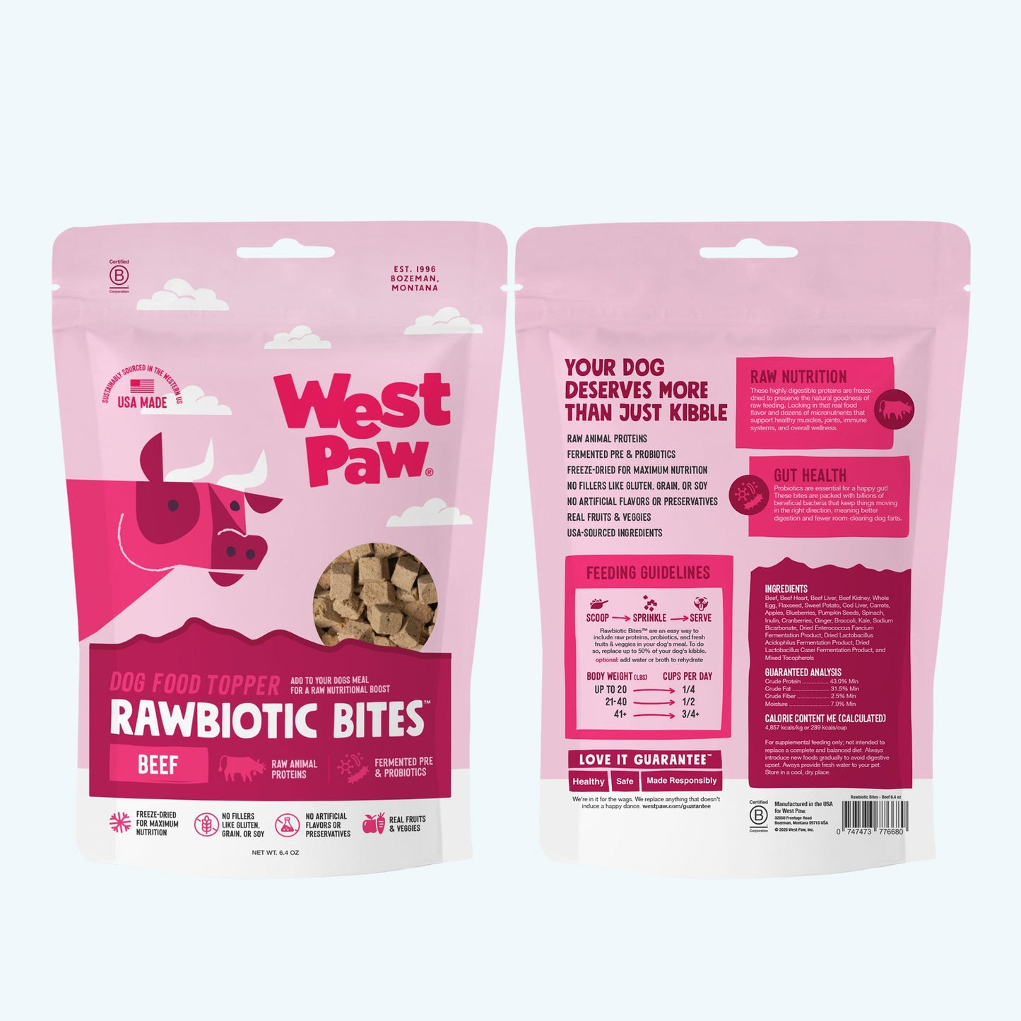 Dog Treats Beef Food Topper Natural Protein Meal Booster - detail view