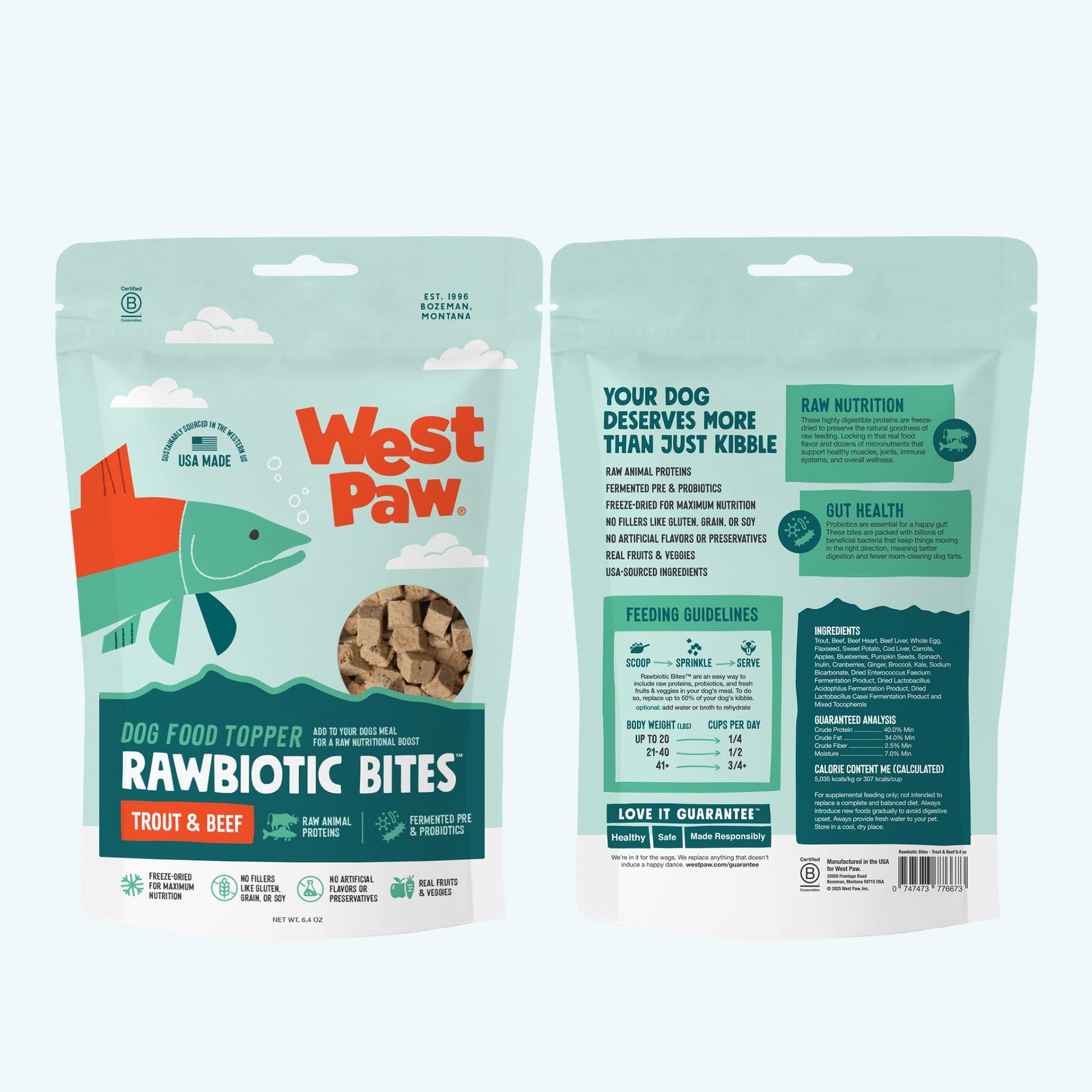 Dry Dog Food Trout Beef Meal Topper Daily Nutrition - detail view