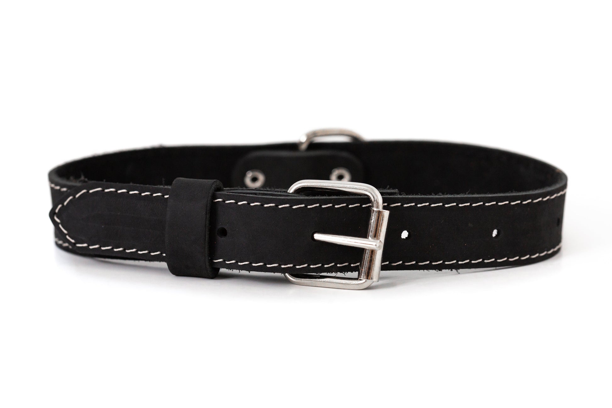 Dog Collar Traditional Black Leather Collar for Daily Use - main product image for dog collar