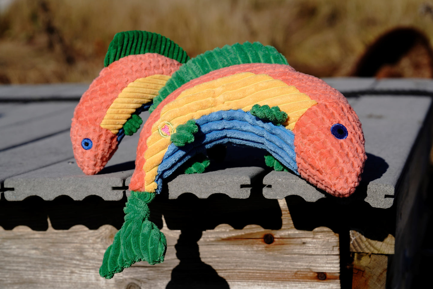 Dog Toy Raucous Rainbow Trout Knottie Plush Toy for Comfort main product image for dogs and cats