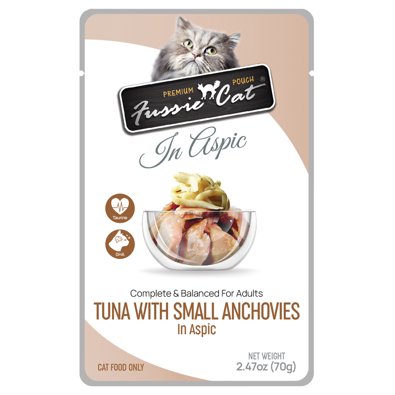 Fussie Cat Pouch Tuna With Small Anchovies In Aspic 2 47Oz - main product image