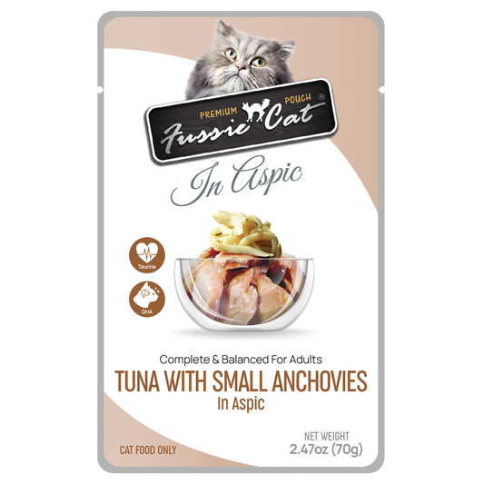 Fussie Cat Pouch Tuna With Small Anchovies In Aspic 2 47Oz - main product image