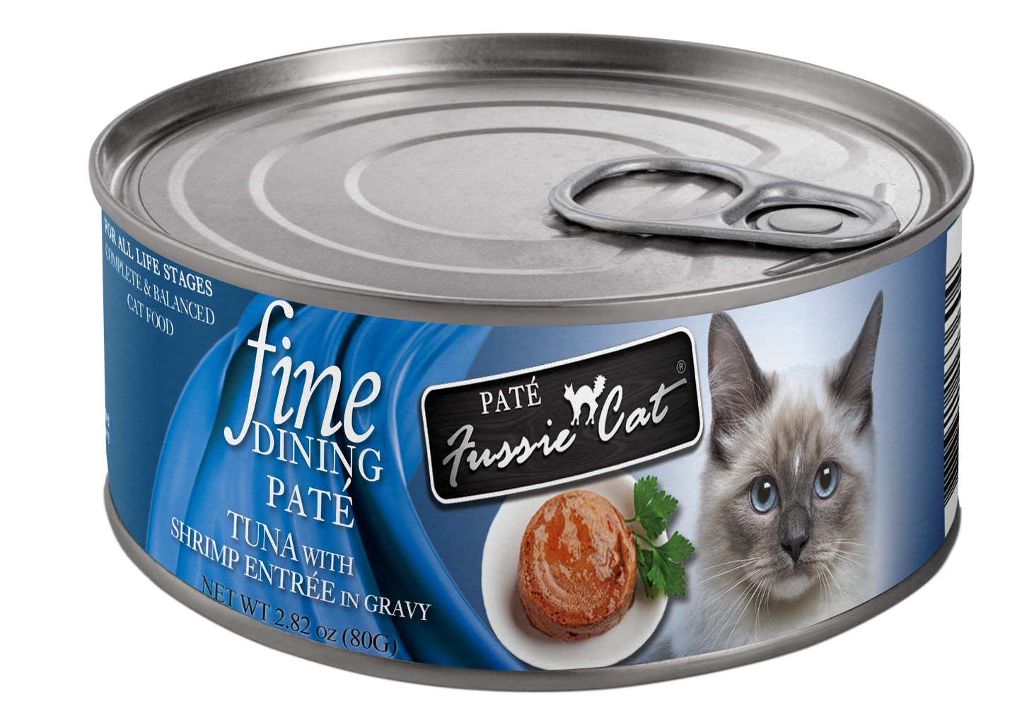 Fussie Cat Fine Dining Pate Tuna With Shrimp Entree In Gravy - main product image