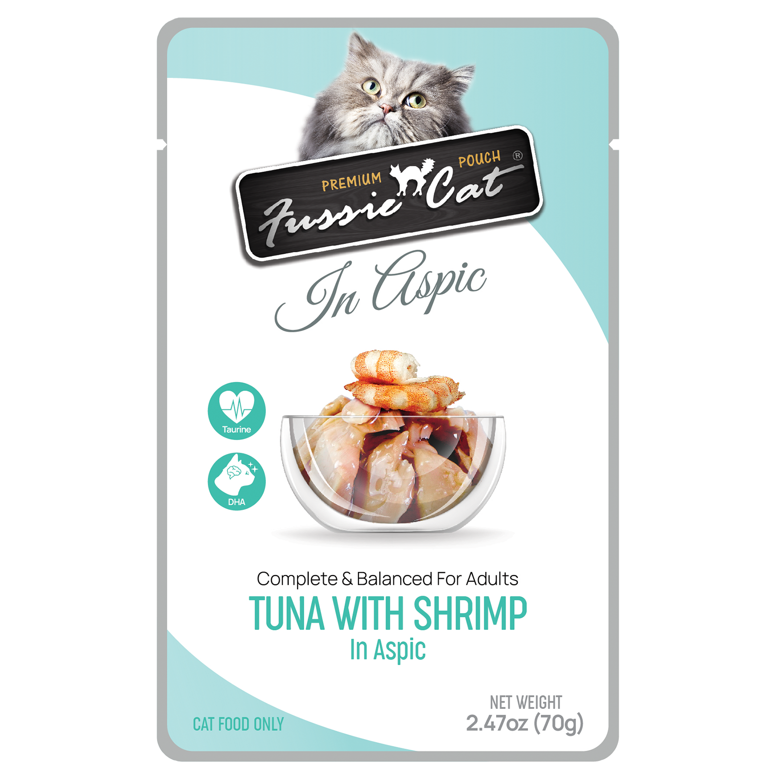 Fussie Cat Pouch Tuna With Shrimp In Aspic 2 47Oz Wet Cat - main product image