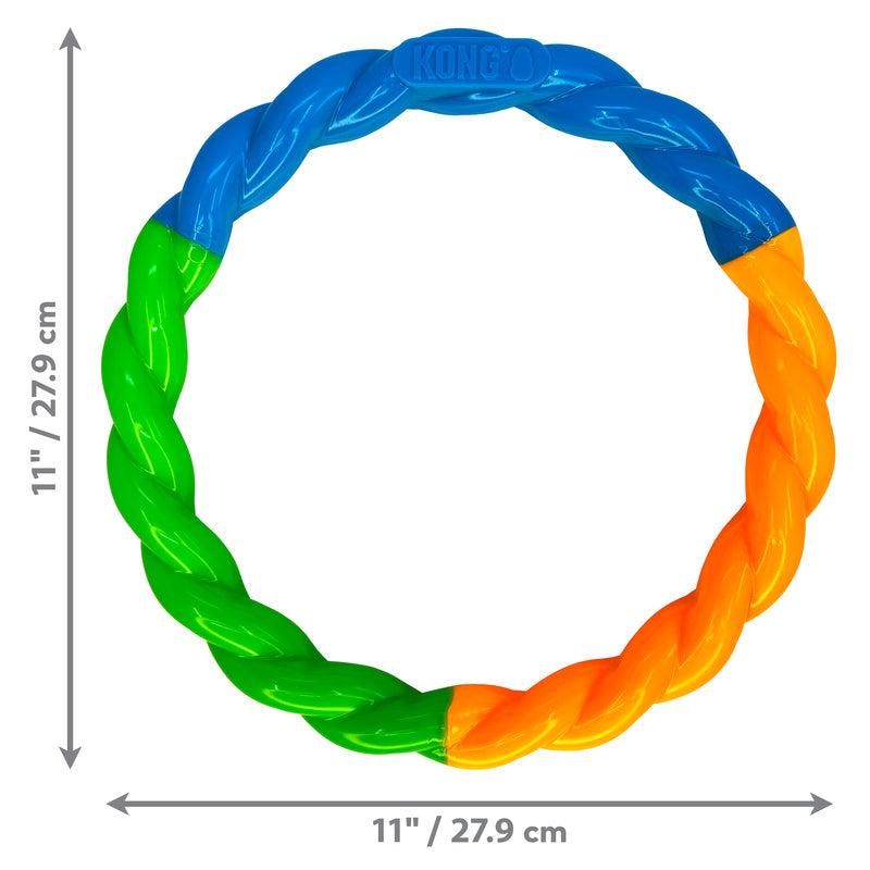 KONG Twistz High Viz Ring Interactive Dog Toy Durable Play - gallery image 6