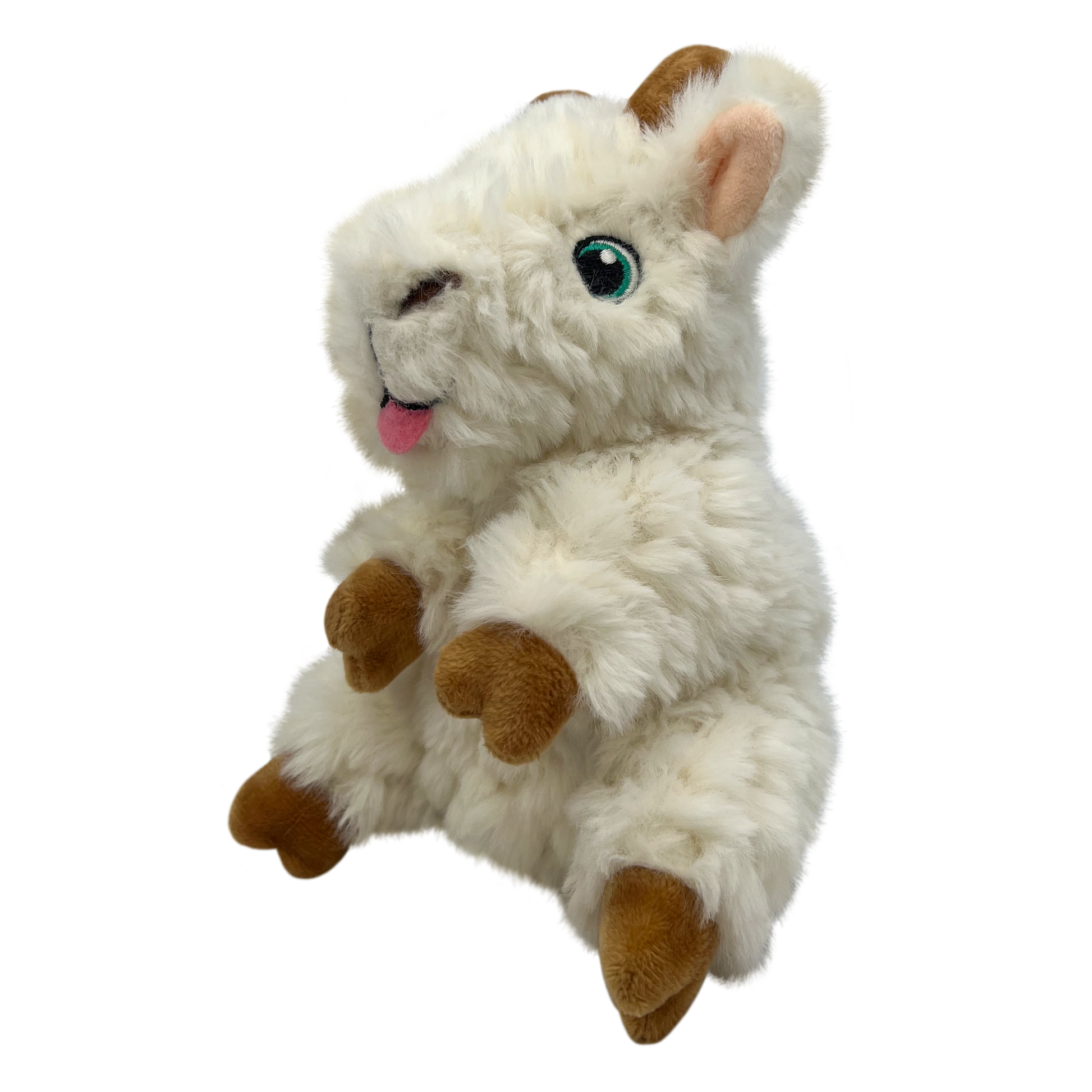 KONG Comfort Tykes Goat Plush Dog Toy Durable Play - close up view