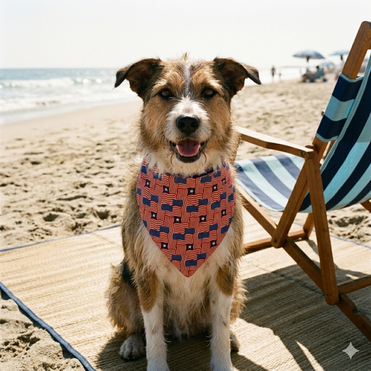 Americana Dog Bandana - detail view | Dog Bandana at Purrfect Pet Kingdom for Dogs and Cats