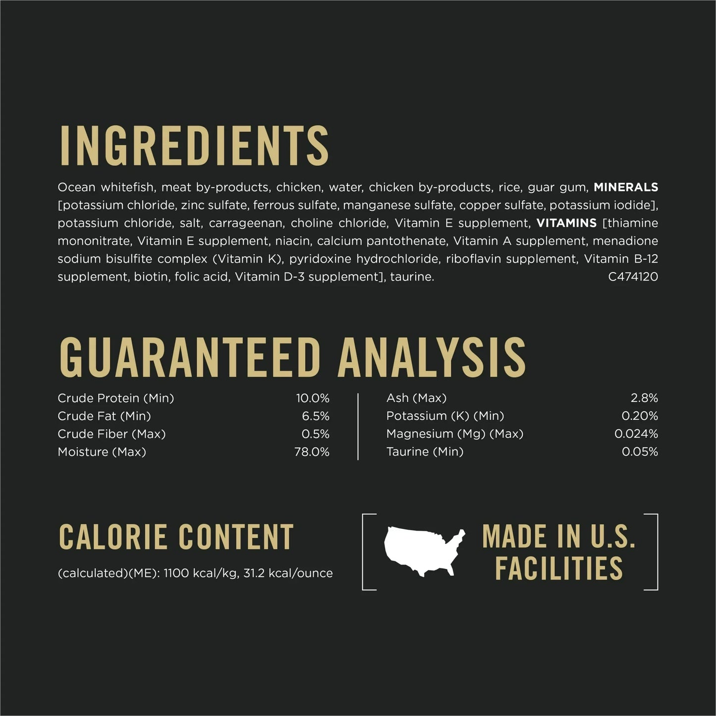 Wet Cat Food Purina Whitefish Recipe 3oz Daily Meals Premium - close up view