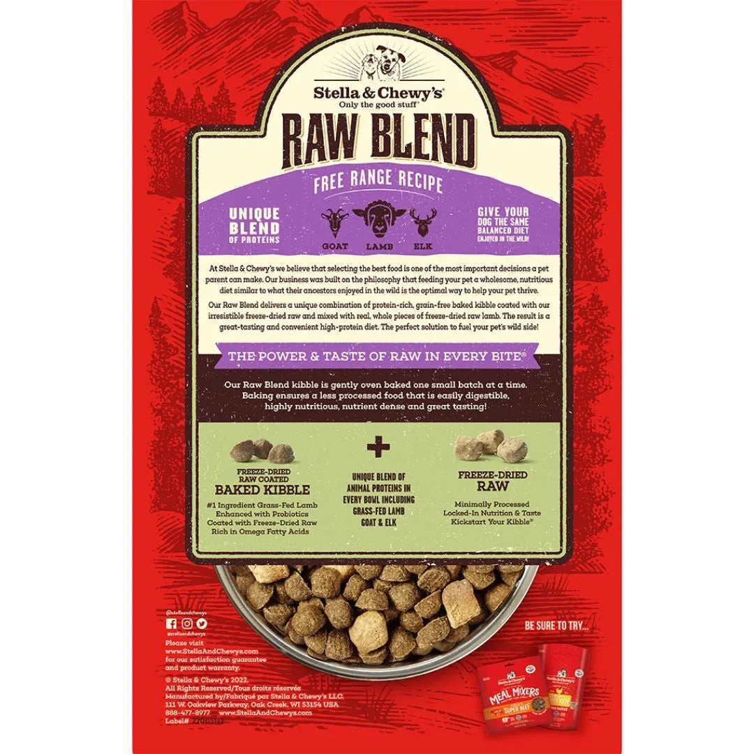 Stella Chewy S Raw Blend Free Range Recipe Dog Food Dry Dog - detail view