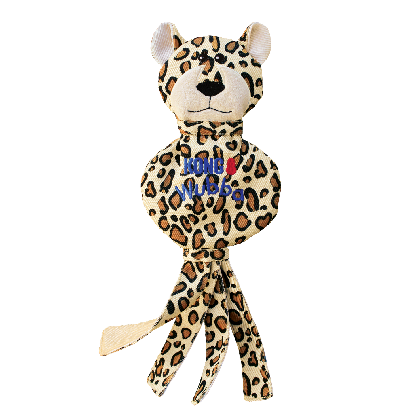 KONG Wubba No Stuff Cheetah Large Tug Dog Toy Durable Play - main product image