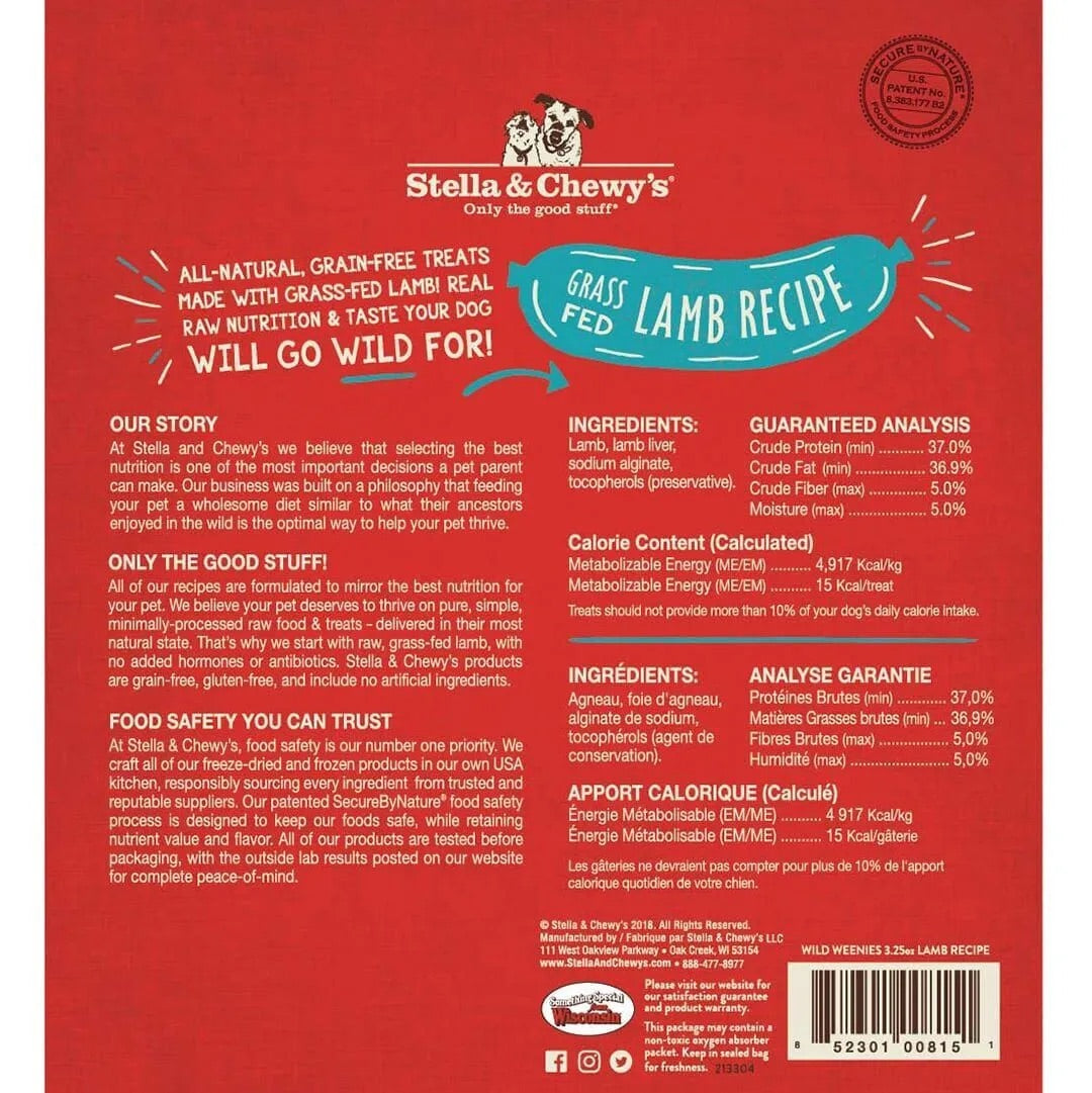 Dog Treats Stella Lamb Chews 3.25oz Training Rewards Premium - detail view