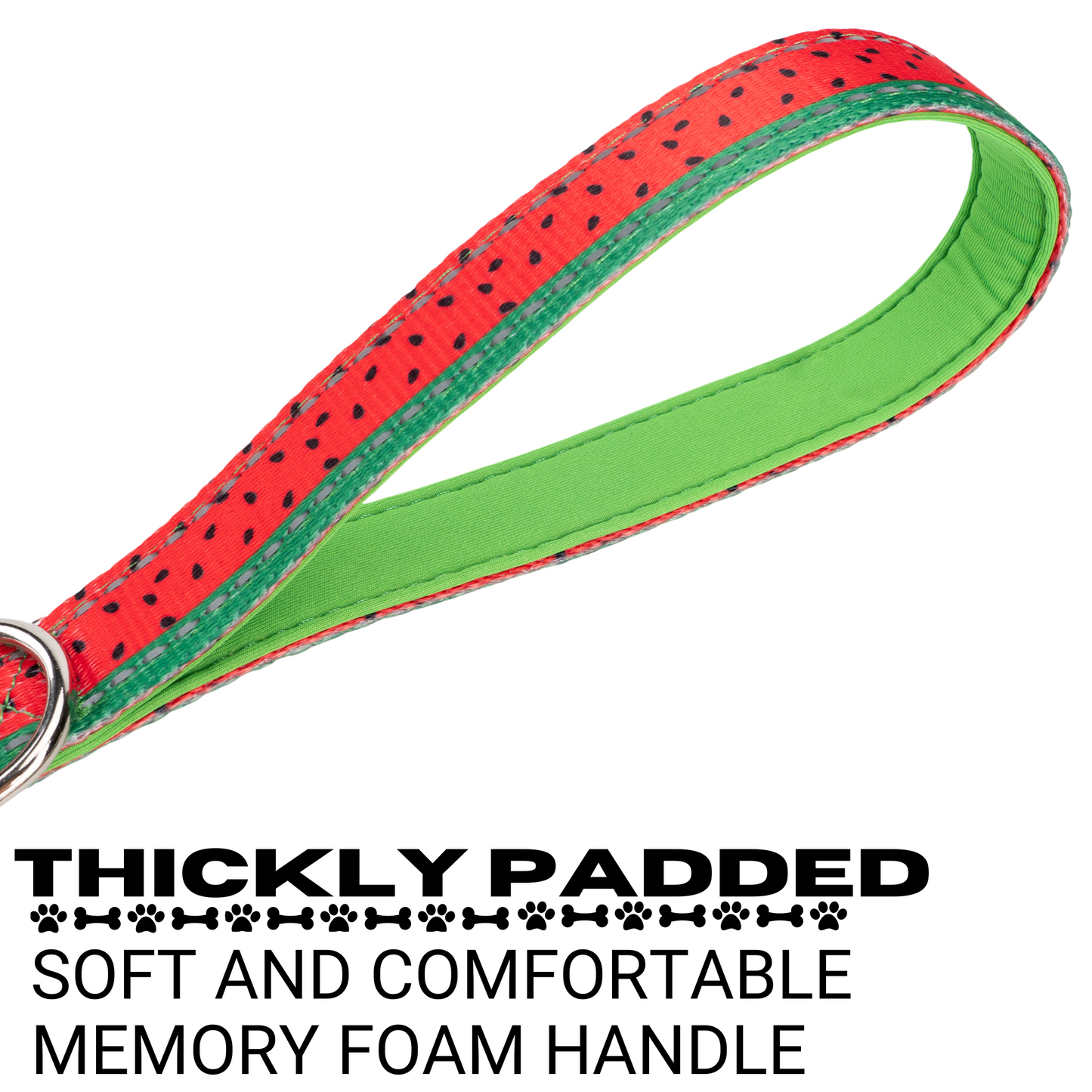 Dog Leash EcoBark Watermelon Leash- Padded Comfort Grip - gallery product image for dog leash